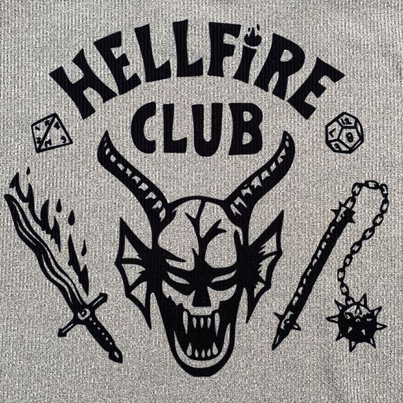 Stranger Things Hellfire Club Shirt Camisole Tank Top Stretch Jr Sz Medium 7-9 - Picture 7 of 8
